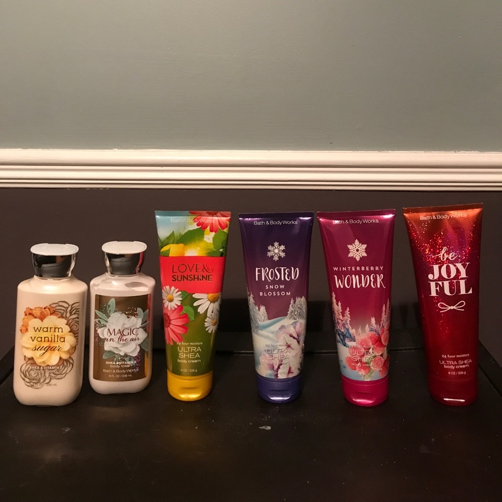bath and body works lotions!!